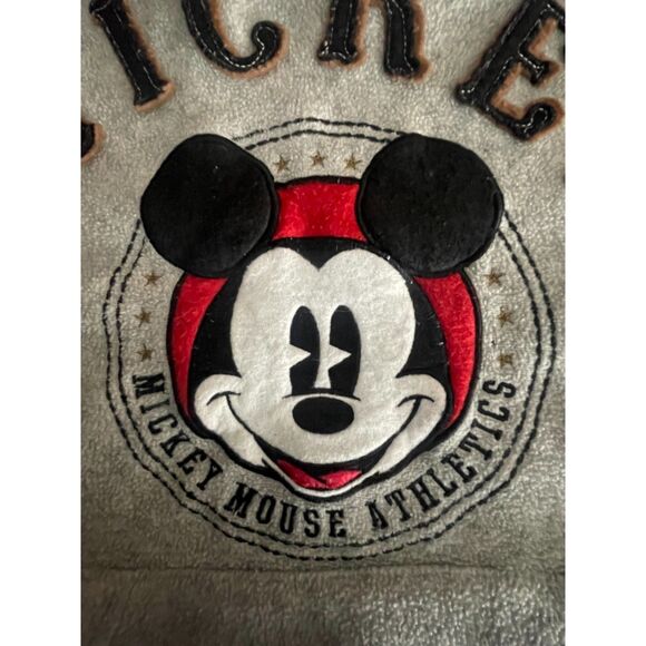 Disney Mickey Mouse Red Gray Hoodie Fleece Pullover 28 Logo Unisex L - Picture 6 of 11